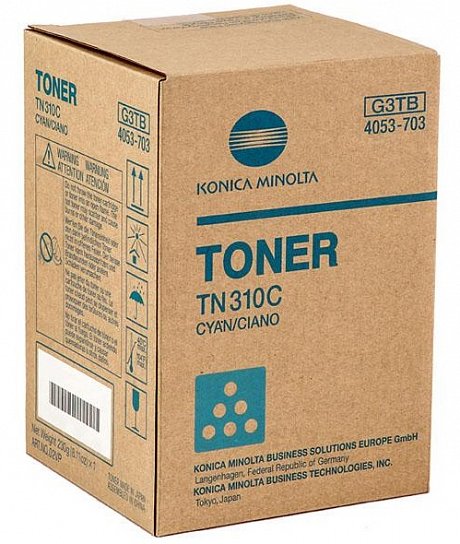 Тонер Konica Minolta TN-310C (cyan), синий, ресурс 11 500 стр. (4053703)